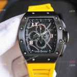 Copy Richard Mille Automatic RM72-01 Black Steel-Yellow Watches